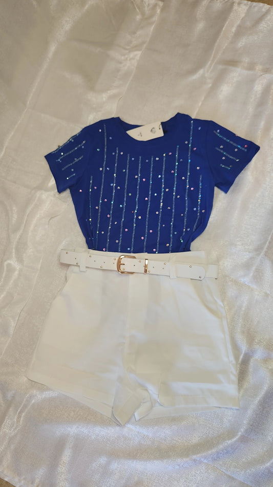 OLIVIA RHINESTONES BLOUSE